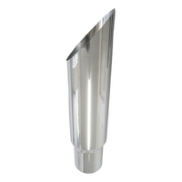 7" Reduced To 5" Chrome Truck Exhaust Stack Mitre Cut
